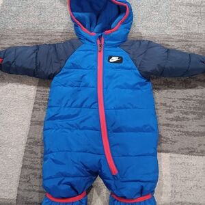 Nike Kids Blue and Red Footed One Piece